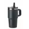 Sticla termos cu perete dublu, Everestus, 2610E19357, 500 ml, Cu pai, 13x17.5 cm, Otel inoxidabil, Albastru marin francez