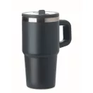 Sticla termos cu perete dublu, Everestus, 2610E19357, 500 ml, Cu pai, 13x17.5 cm, Otel inoxidabil, Albastru marin francez