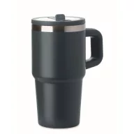   Sticla termos cu perete dublu, Everestus, 2610E19357, 500 ml, Cu pai, 13x17.5 cm, Otel inoxidabil, Albastru marin francez