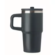   Sticla termos cu perete dublu, Everestus, 2610E19357, 500 ml, Cu pai, 13x17.5 cm, Otel inoxidabil, Albastru marin francez