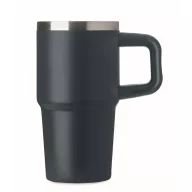   Sticla termos cu perete dublu, Everestus, 2610E19357, 500 ml, Cu pai, 13x17.5 cm, Otel inoxidabil, Albastru marin francez