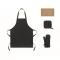 Set pentru bucatarie, Everestus, 2610E18081, Unisex, 20x4.5x34 cm, Bumbac, Negru