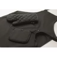   Set pentru bucatarie, Everestus, 2610E18081, Unisex, 20x4.5x34 cm, Bumbac, Negru