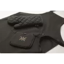 Set pentru bucatarie, Everestus, 2610E18081, Unisex, 20x4.5x34 cm, Bumbac, Negru