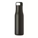 Sticla de apa, Everestus, 2610E18409, 500 ml, Cu maner, Ø7x25.4 cm, Otel inoxidabil, Negru