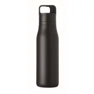   Sticla de apa, Everestus, 2610E18409, 500 ml, Cu maner, Ø7x25.4 cm, Otel inoxidabil, Negru