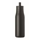 Sticla de apa, Everestus, 2610E18409, 500 ml, Cu maner, Ø7x25.4 cm, Otel inoxidabil, Negru