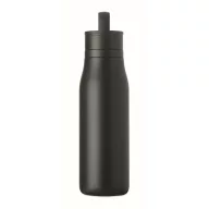   Sticla de apa, Everestus, 2610E18409, 500 ml, Cu maner, Ø7x25.4 cm, Otel inoxidabil, Negru