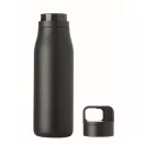 Sticla de apa, Everestus, 2610E18409, 500 ml, Cu maner, Ø7x25.4 cm, Otel inoxidabil, Negru