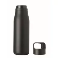   Sticla de apa, Everestus, 2610E18409, 500 ml, Cu maner, Ø7x25.4 cm, Otel inoxidabil, Negru