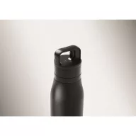   Sticla de apa, Everestus, 2610E18409, 500 ml, Cu maner, Ø7x25.4 cm, Otel inoxidabil, Negru