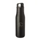 Sticla de apa, Everestus, 2610E18409, 500 ml, Cu maner, Ø7x25.4 cm, Otel inoxidabil, Negru
