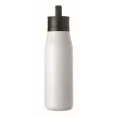 Sticla de apa, Everestus, 2610E18407, 500 ml, Cu maner, Ø7x25.4 cm, Otel inoxidabil, Alb