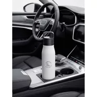   Sticla de apa, Everestus, 2610E18407, 500 ml, Cu maner, Ø7x25.4 cm, Otel inoxidabil, Alb