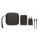 Powerbank Everestus, 2610E18015, 5000 mAh, 15 W, USB-C, 11.9x11x5.1 cm, Aluminiu, Negru