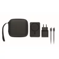   Powerbank Everestus, 2610E18015, 5000 mAh, 15 W, USB-C, 11.9x11x5.1 cm, Aluminiu, Negru