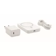   Powerbank Everestus, 2610E18014, 5000 mAh, 15 W, USB-C, 11.9x11x5.1 cm, Aluminiu, Alb