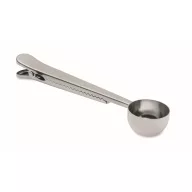   Lingura de cafea cu clema pentru punga, Everestus, 2610E18893, 17.3x3.6x2.2 cm, Otel inoxidabil, Argintiu