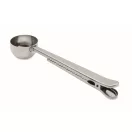 Lingura de cafea cu clema pentru punga, Everestus, 2610E18893, 17.3x3.6x2.2 cm, Otel inoxidabil, Argintiu