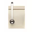 Lingura de cafea cu clema pentru punga, Everestus, 2610E18893, 17.3x3.6x2.2 cm, Otel inoxidabil, Argintiu