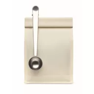   Lingura de cafea cu clema pentru punga, Everestus, 2610E18893, 17.3x3.6x2.2 cm, Otel inoxidabil, Argintiu