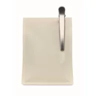   Lingura de cafea cu clema pentru punga, Everestus, 2610E18893, 17.3x3.6x2.2 cm, Otel inoxidabil, Argintiu