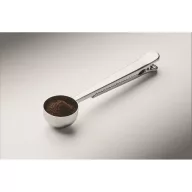   Lingura de cafea cu clema pentru punga, Everestus, 2610E18893, 17.3x3.6x2.2 cm, Otel inoxidabil, Argintiu