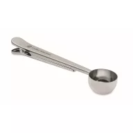   Lingura de cafea cu clema pentru punga, Everestus, 2610E18893, 17.3x3.6x2.2 cm, Otel inoxidabil, Argintiu