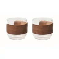   Set 2 cesti de cafea, Everestus, 2610E19418, 120 ml, 6.5x6 cm, Sticla, Natur