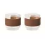 Set 2 cesti de cafea, Everestus, 2610E19418, 120 ml, 6.5x6 cm, Sticla, Natur