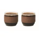 Set 2 cesti de cafea, Everestus, 2610E19418, 120 ml, 6.5x6 cm, Sticla, Natur