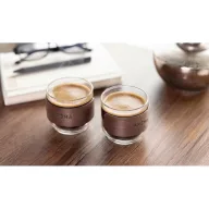   Set 2 cesti de cafea, Everestus, 2610E19418, 120 ml, 6.5x6 cm, Sticla, Natur