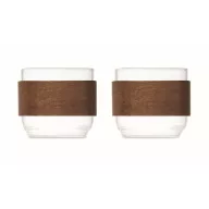   Set 2 cesti de cafea, Everestus, 2610E19418, 120 ml, 6.5x6 cm, Sticla, Natur