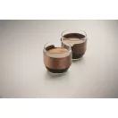 Set 2 cesti de cafea, Everestus, 2610E19418, 120 ml, 6.5x6 cm, Sticla, Natur