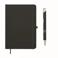   Agenda cu pix, Everestus, 2610E18725, A5, Dictando, 21x14.5x1.2 cm, Poliuretan, Negru