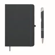   Agenda cu pix, Everestus, 2610E18724, A5, Dictando, 21x14.5x1.2 cm, Poliuretan, Albastru marin francez