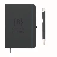   Agenda cu pix, Everestus, 2610E18724, A5, Dictando, 21x14.5x1.2 cm, Poliuretan, Albastru marin francez