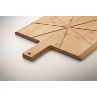   Set tocator si cutit de pizza, Everestus, 2610E19142, Cu maner, 40x30x1.5 cm, Bambus, Natur