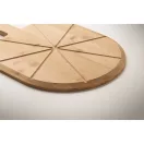 Set tocator si cutit de pizza, Everestus, 2610E19142, Cu maner, 40x30x1.5 cm, Bambus, Natur