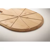   Set tocator si cutit de pizza, Everestus, 2610E19142, Cu maner, 40x30x1.5 cm, Bambus, Natur