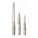 Set 3 cutite de bucatarie, Everestus, 2610E19063, 36x13x4 cm, Otel inoxidabil, Argintiu