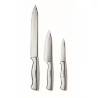   Set 3 cutite de bucatarie, Everestus, 2610E19063, 36x13x4 cm, Otel inoxidabil, Argintiu