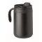 Cana de voiaj, Everestus, 2610E18465, 450 ml, 12x14 cm, Otel inoxidabil, Negru