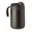 Cana de voiaj, Everestus, 2610E18465, 450 ml, 12x14 cm, Otel inoxidabil, Negru
