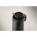Cana de voiaj, Everestus, 2610E18465, 450 ml, 12x14 cm, Otel inoxidabil, Negru