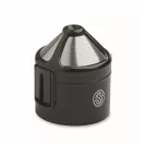 Cana de voiaj, Everestus, 2610E18465, 450 ml, 12x14 cm, Otel inoxidabil, Negru
