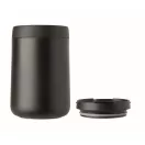 Cana de voiaj, Everestus, 2610E18465, 450 ml, 12x14 cm, Otel inoxidabil, Negru