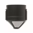 Cana de voiaj, Everestus, 2610E18465, 450 ml, 12x14 cm, Otel inoxidabil, Negru