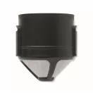Cana de voiaj, Everestus, 2610E18465, 450 ml, 12x14 cm, Otel inoxidabil, Negru