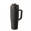 Sticla termos cu perete dublu, Everestus, 2610E19363, 900 ml, Cu maner, Cu pai, 13x26 cm, Otel inoxidabil, Negru
